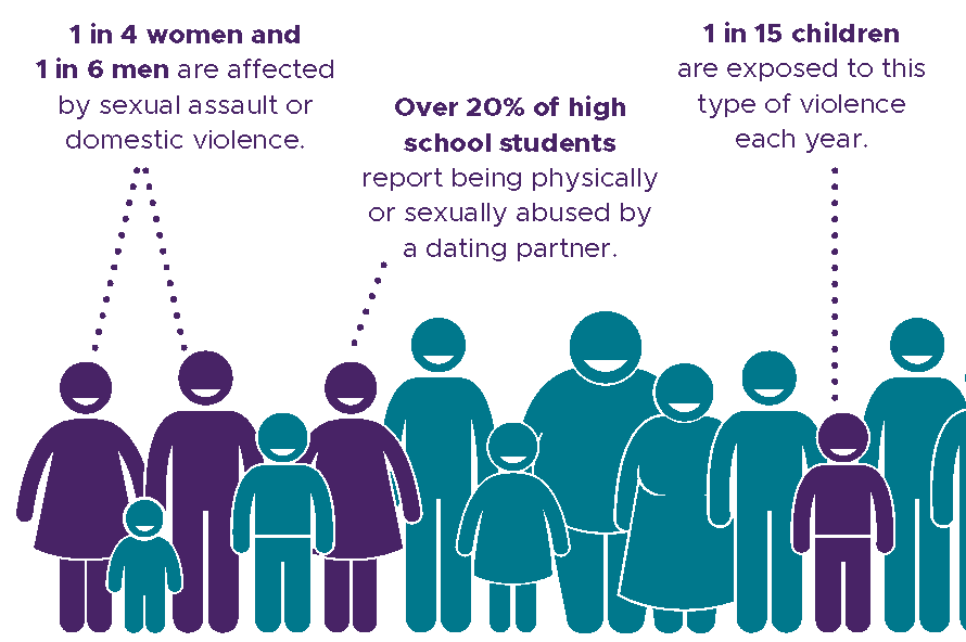 Graphic showing domestic violence statistics